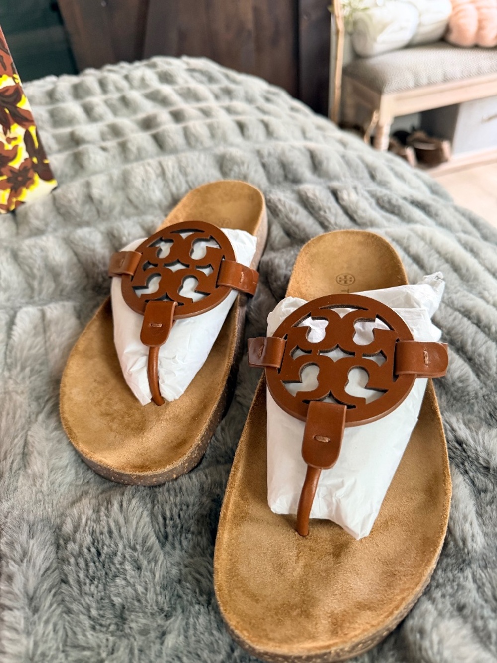 Authentic NIB Tory Burch Miller Cloud Leather/Cork Sz 9